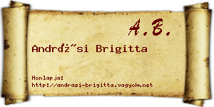 Andrási Brigitta névjegykártya