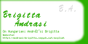 brigitta andrasi business card